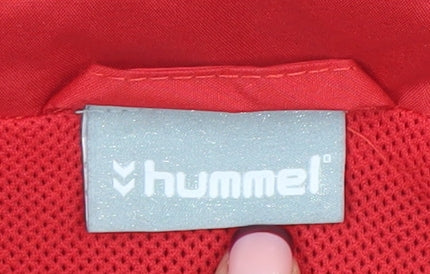Mens UK Size L Hummel Red Windbreaker Coat