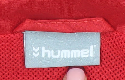 Mens UK Size L Hummel Red Windbreaker Coat