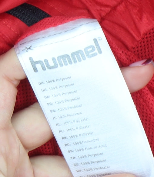 Mens UK Size L Hummel Red Windbreaker Coat
