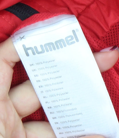 Mens UK Size L Hummel Red Windbreaker Coat