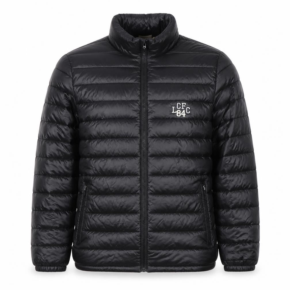 Mens UK Size L Leicester City Football Club Black Puffer Jacket