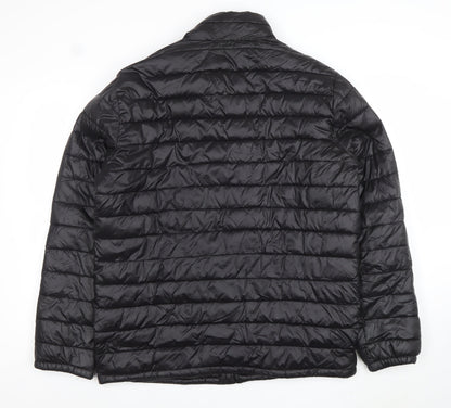 Mens UK Size L Leicester City Football Club Black Puffer Jacket