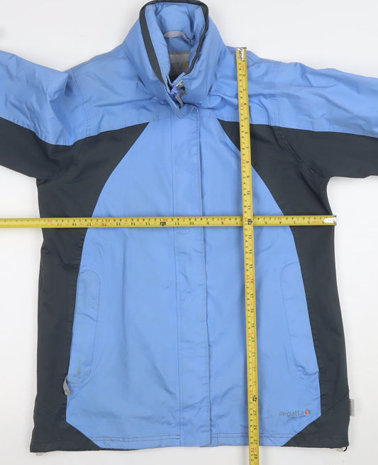 Regatta Womens Blue Waterproof Hydrafort Rain Coat Size 12
