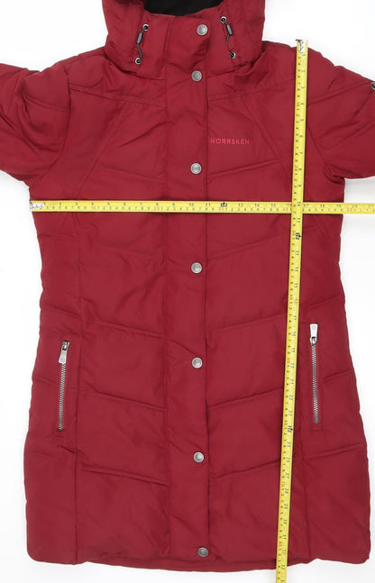 Womens UK Size 8 Norrsken Red Puffer Jacket