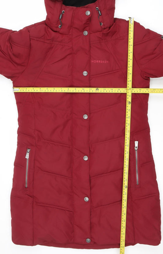 Womens UK Size 8 Norrsken Red Puffer Jacket