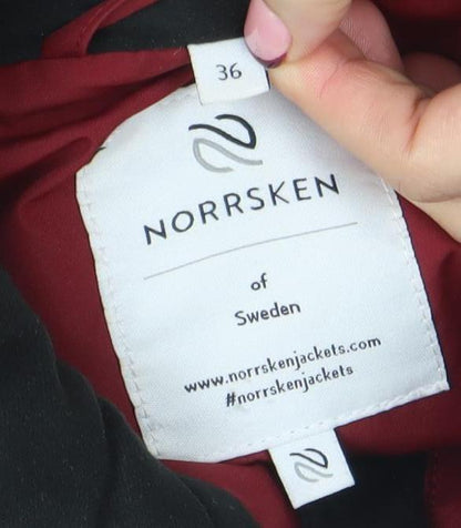Womens UK Size 8 Norrsken Red Puffer Jacket