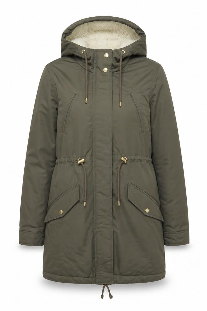 Womens UK Size XS H&M Green Parka Coat