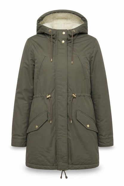 Womens UK Size XS H&M Green Parka Coat