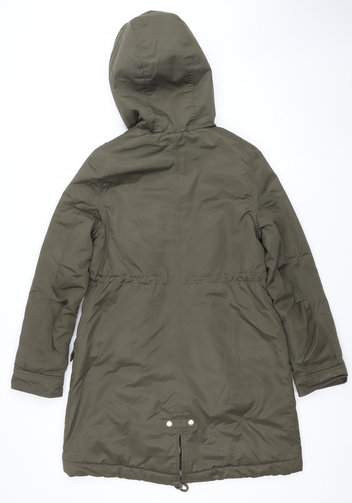 Womens UK Size XS H&M Green Parka Coat