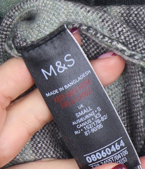 Womens UK Size S Marks and Spencer Green Pullover Jumper
