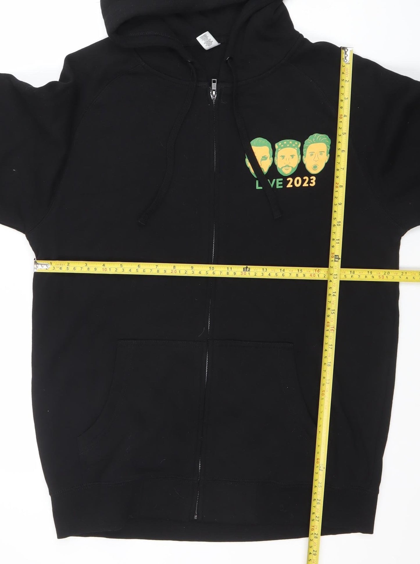 Mens UK Size M AS Colour Black Full Zip Hoodie