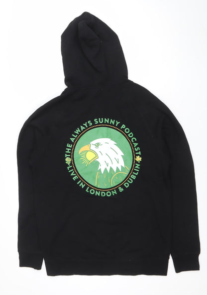 Mens UK Size M AS Colour Black Full Zip Hoodie