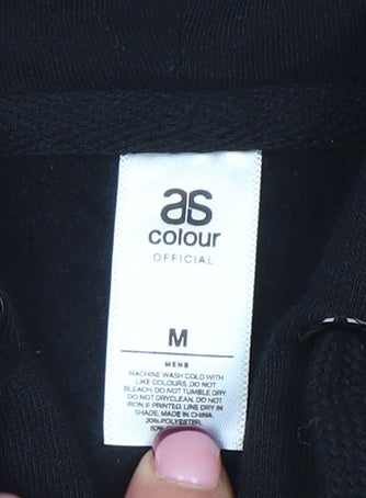 Mens UK Size M AS Colour Black Full Zip Hoodie