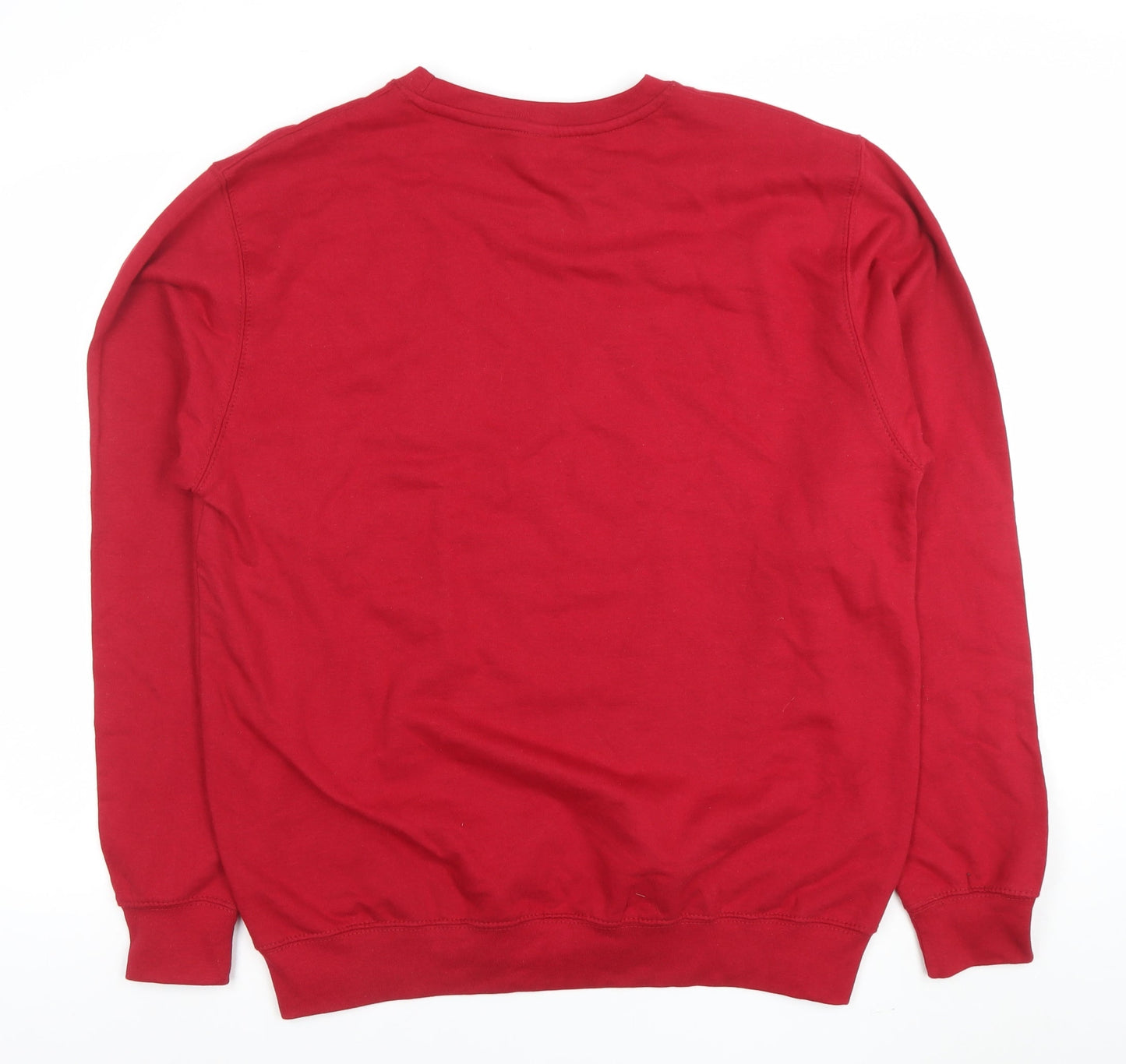 Womens UK Size L JustHoods Red Pullover Sweatshirt
