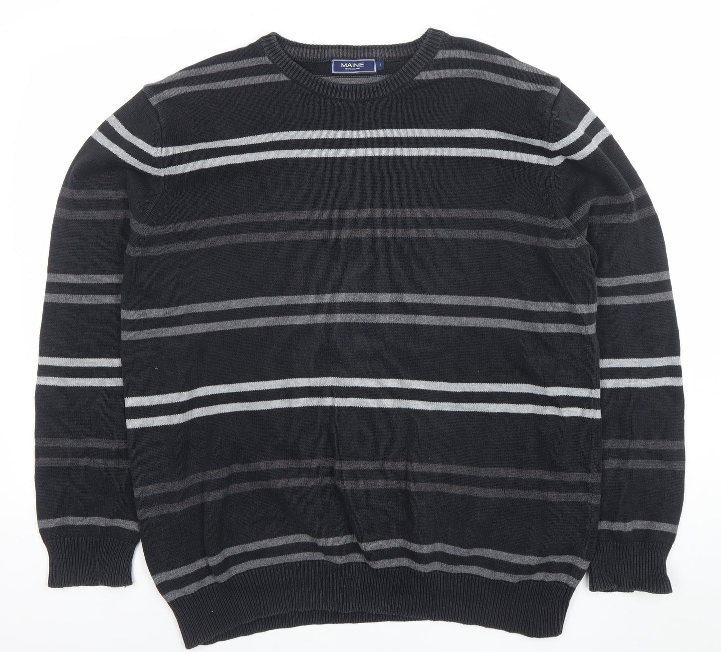 Womens UK Size L Maine New England Black Pullover Jumper