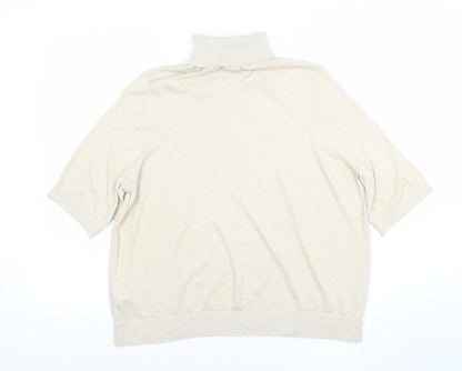 Womens UK Size L Marks and Spencer Beige Basic Blouse