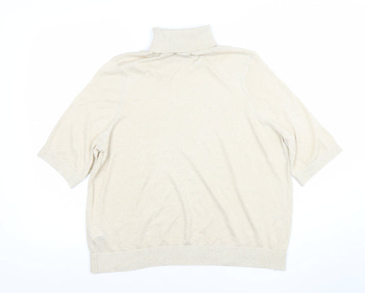 Womens UK Size L Marks and Spencer Beige Basic Blouse