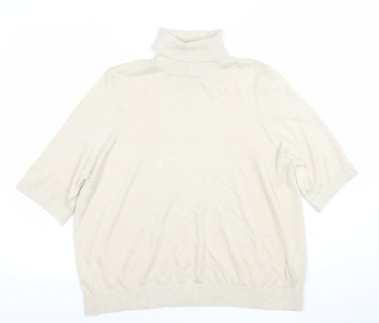 Womens UK Size L Marks and Spencer Beige Basic Blouse