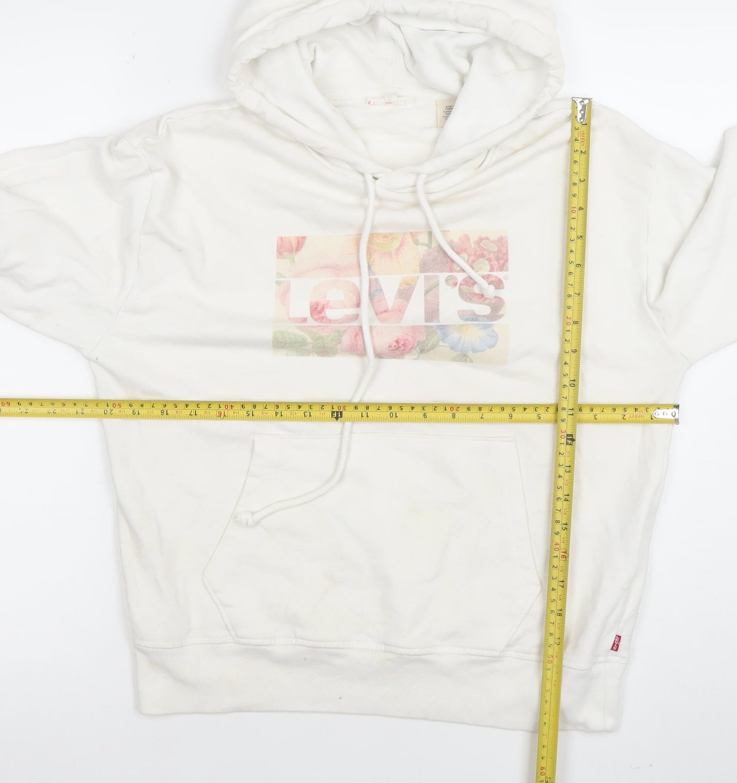 Womens UK Size S Levi’s White Pullover Hoodie