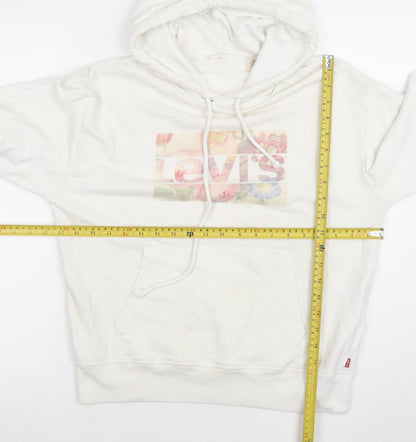 Womens UK Size S Levi’s White Pullover Hoodie