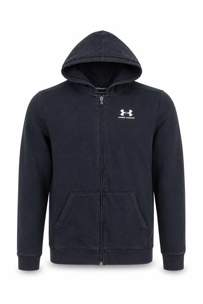 Boys UK Size XL Under armour Black Full Zip Hoodie