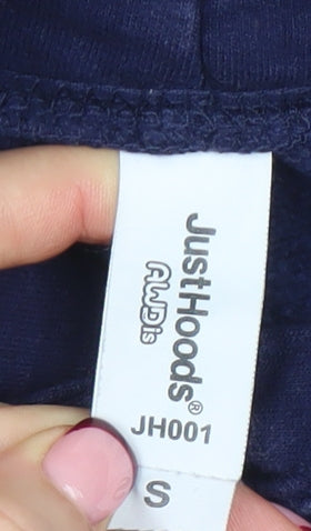 Mens UK Size S JustHoods Blue Pullover Hoodie