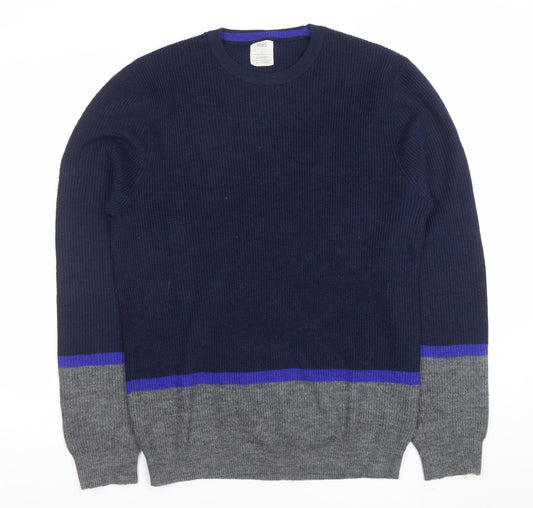 Mens UK Size L Marks and Spencer Blue Pullover Jumper