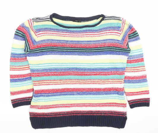 Womens UK Size 10 M&Co Multicoloured Pullover Jumper