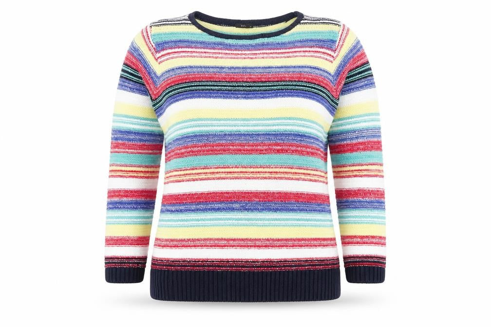 Womens UK Size 10 M&Co Multicoloured Pullover Jumper