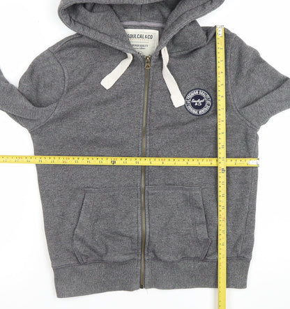 Womens UK Size 12 SoulCal & Co Grey Full Zip Hoodie