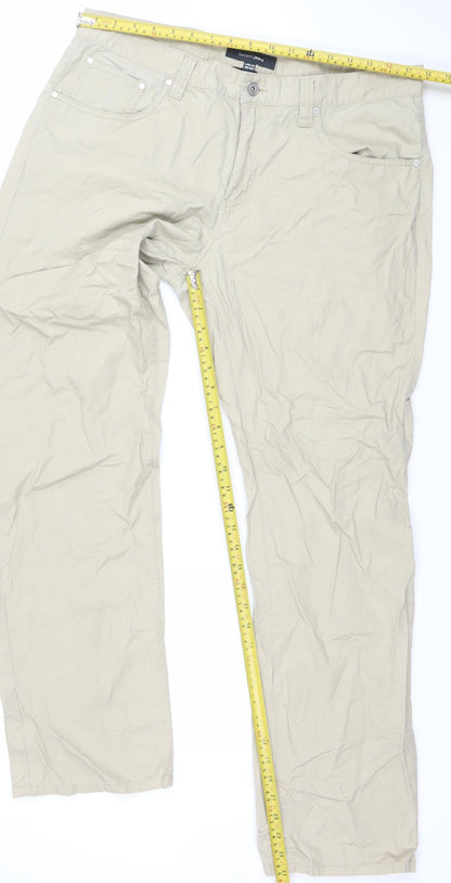 Mens UK Size L Bossini Regular Fit Chino Beige Trousers