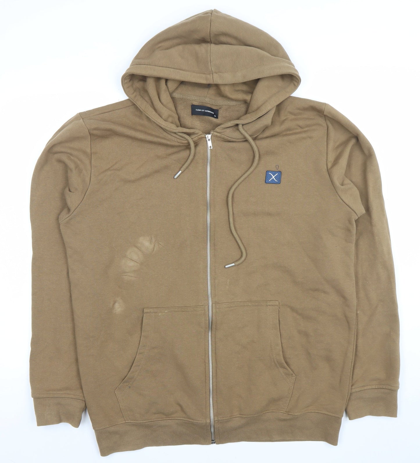 Mens UK Size XL Clean Cut Copenhagen Brown Full Zip Hoodie