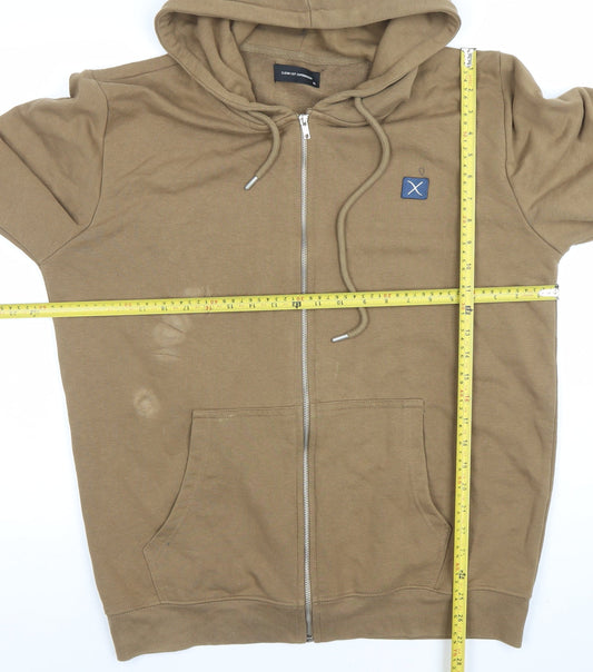 Mens UK Size XL Clean Cut Copenhagen Brown Full Zip Hoodie