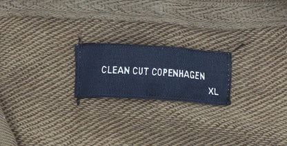 Mens UK Size XL Clean Cut Copenhagen Brown Full Zip Hoodie