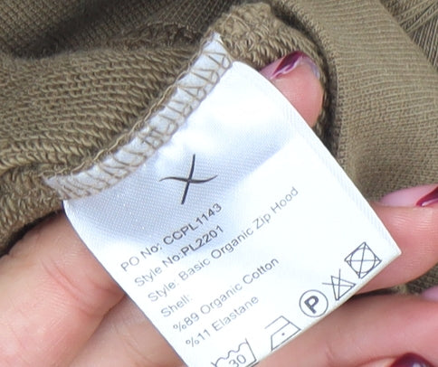 Mens UK Size XL Clean Cut Copenhagen Brown Full Zip Hoodie
