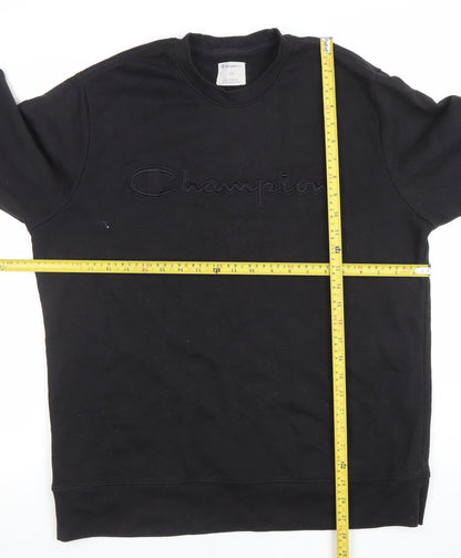 Mens UK Size L Champion Black Pullover Sweatshirt