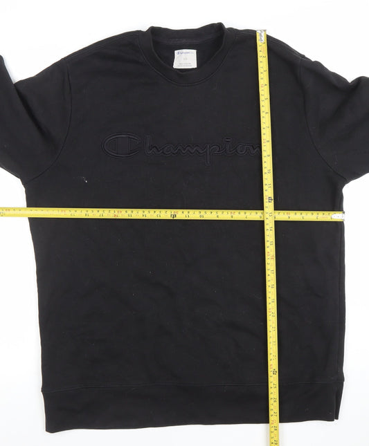 Mens UK Size L Champion Black Pullover Sweatshirt