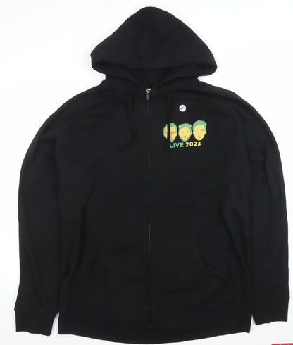Mens UK Size 2XL AS Colour Black Full Zip Hoodie