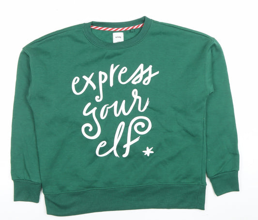 Womens UK Size S Sinsay Green Pullover Jumper