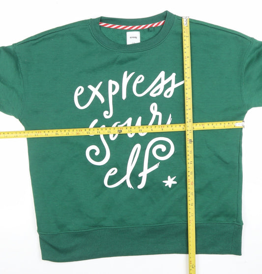Womens UK Size S Sinsay Green Pullover Jumper