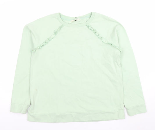 Womens UK Size M Woolovers Green Pullover Sweatshirt