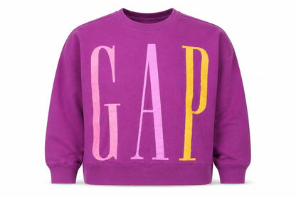 Gap Women's Purple Logo Crew Neck Pullover Sweatshirt Size S