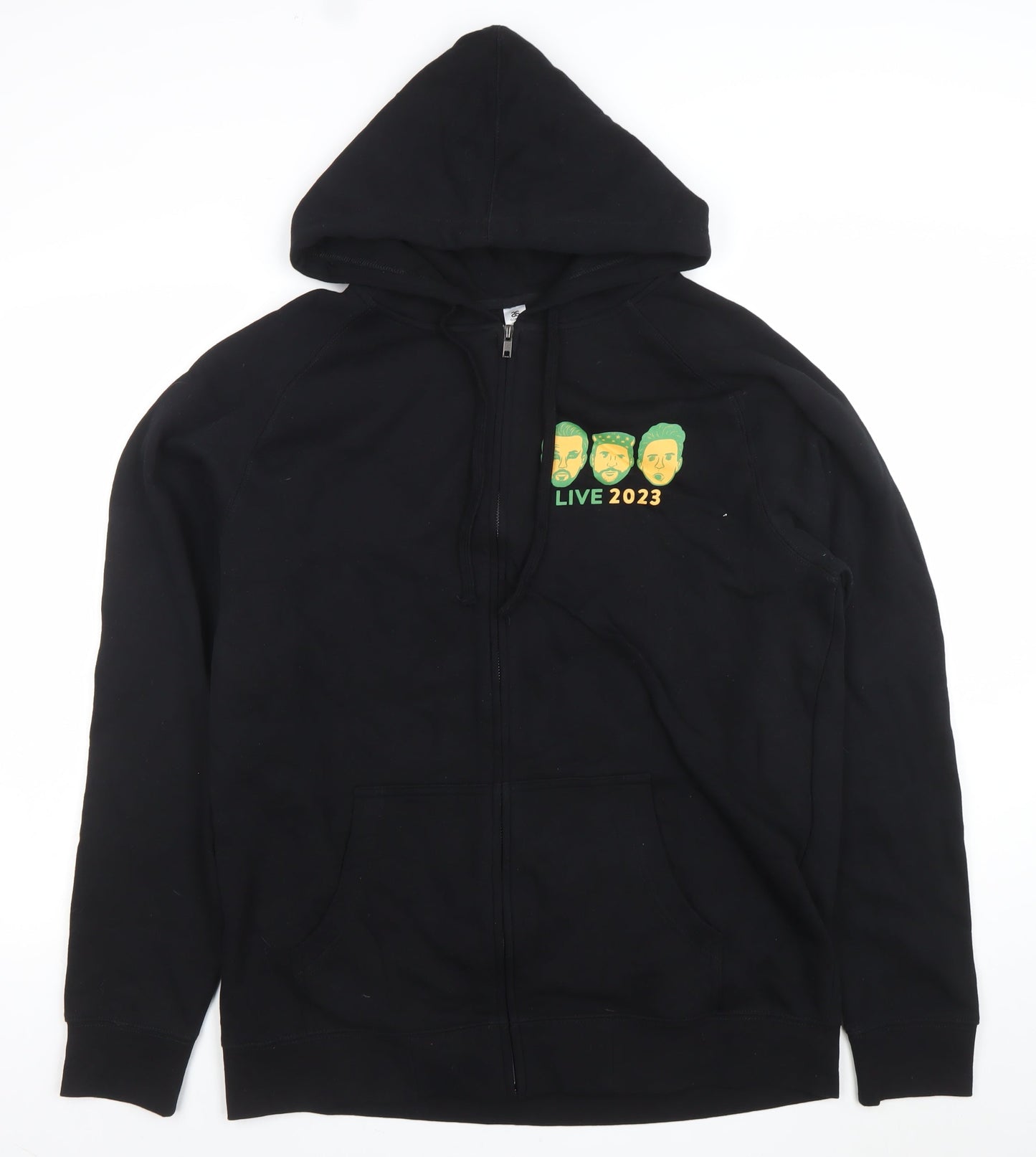 Mens UK Size XL AS Colour Black Full Zip Hoodie