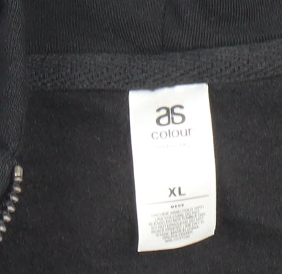 Mens UK Size XL AS Colour Black Full Zip Hoodie