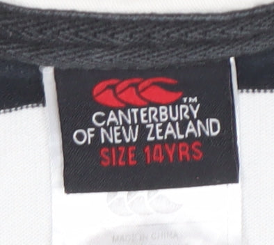 Boys UK Size 14 Years Canterbury Black Jersey Polo