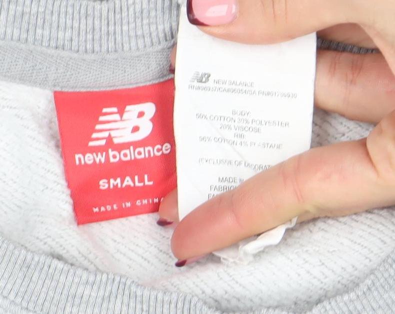 Mens UK Size S New Balance Grey Pullover Sweatshirt