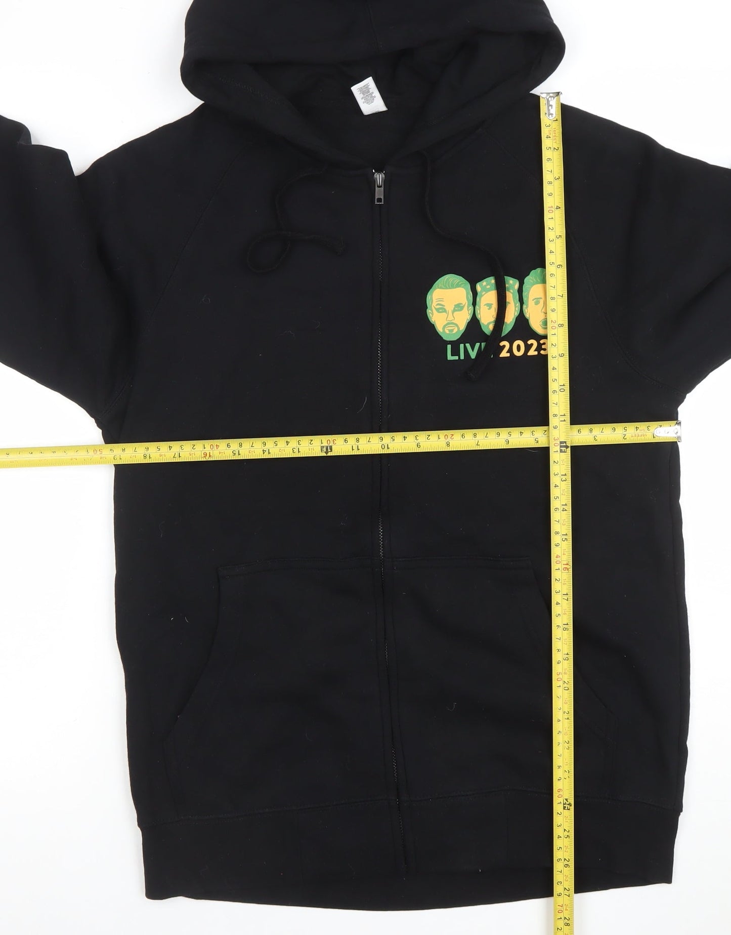 Mens UK Size S AS Colour Black Full Zip Hoodie