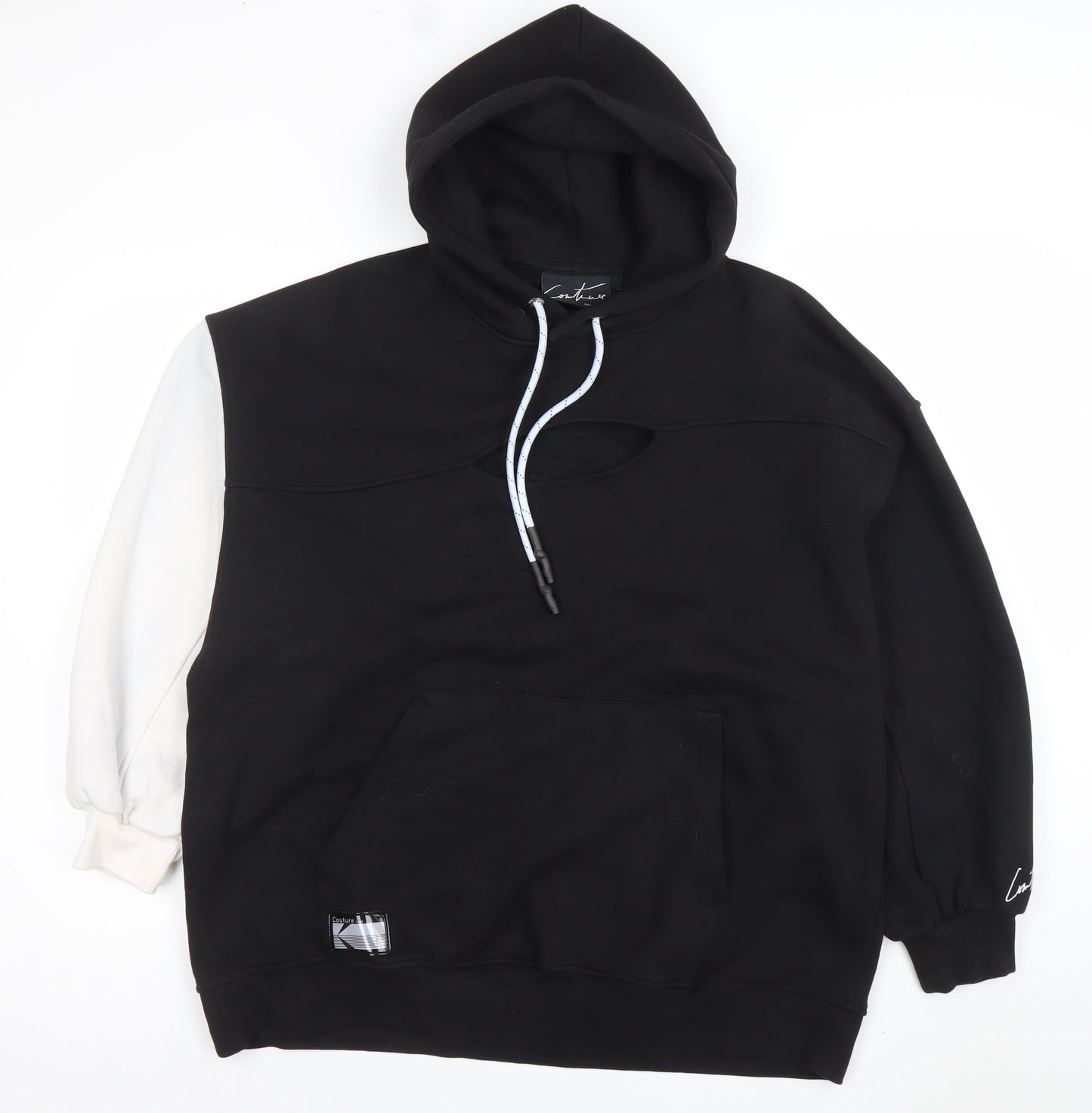 Womens UK Size 10 The Couture Club Black Pullover Hoodie