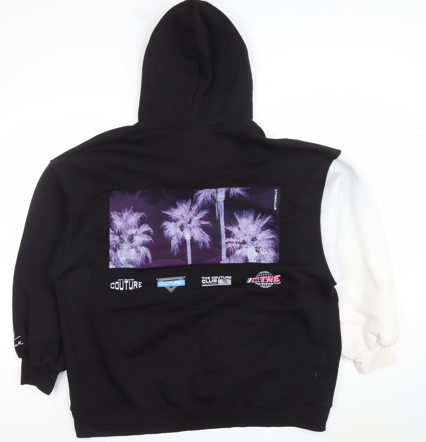Womens UK Size 10 The Couture Club Black Pullover Hoodie