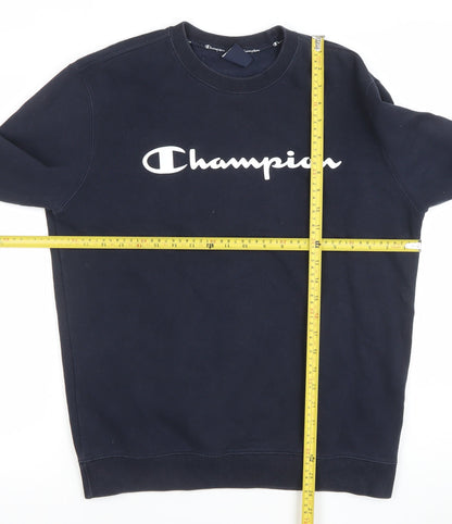 Mens UK Size L Champion Blue Pullover Sweatshirt